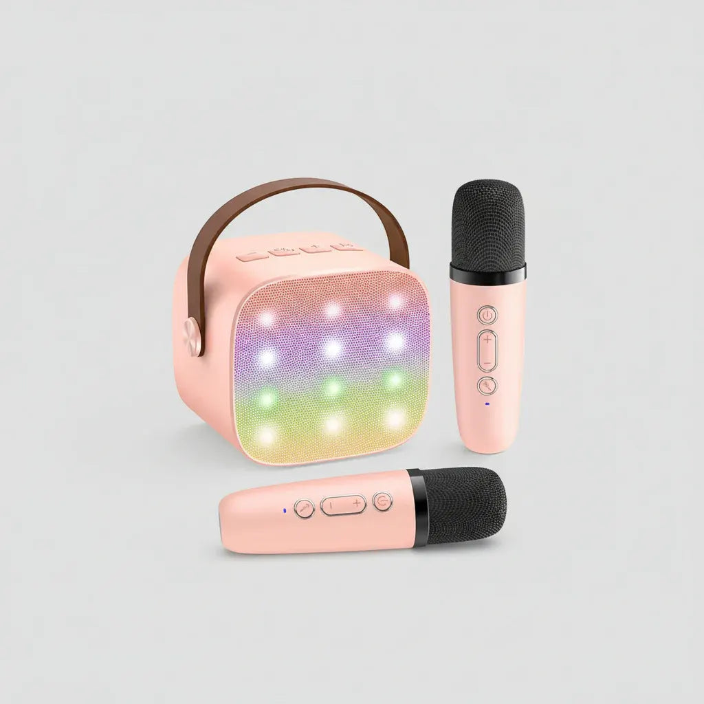 Portable Bluetooth Karaoke Speaker with Wireless Microphones