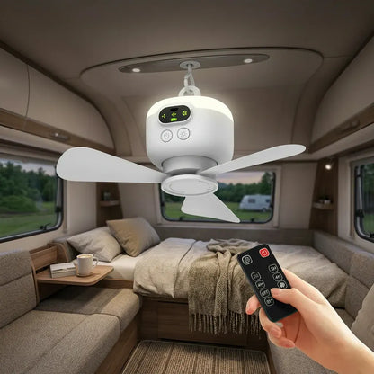 Portable Camping Fan with Remote Control and Hanging Hook