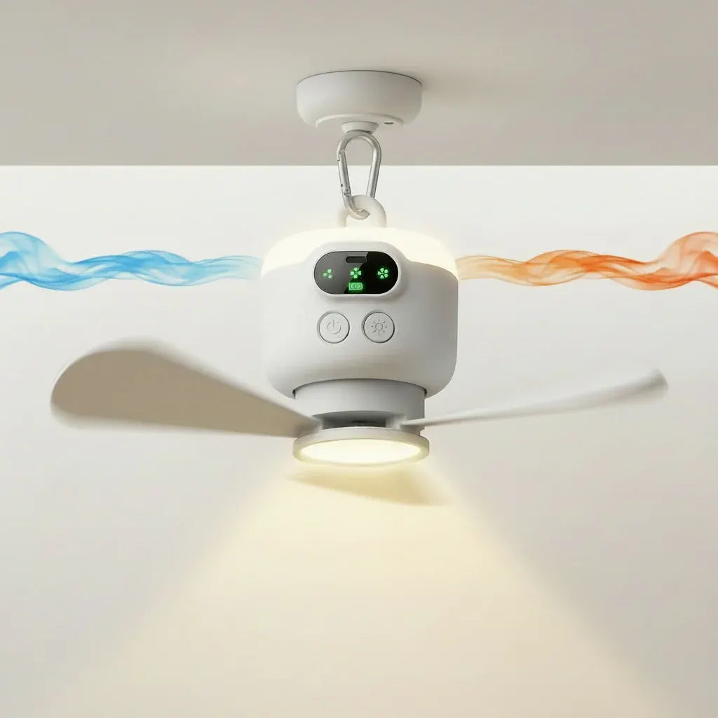 Portable Camping Fan with Remote Control and Hanging Hook