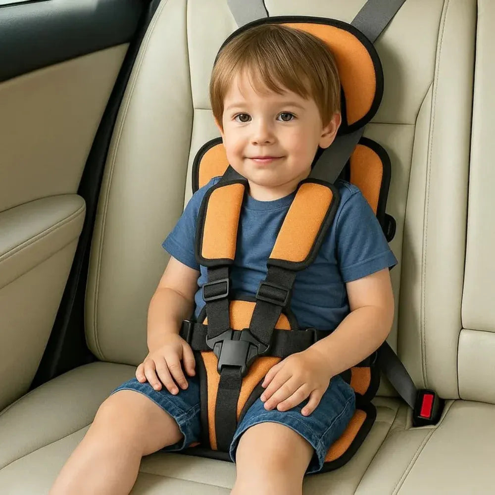 Portable Child Booster with Travel Safety Harness for Car Seats