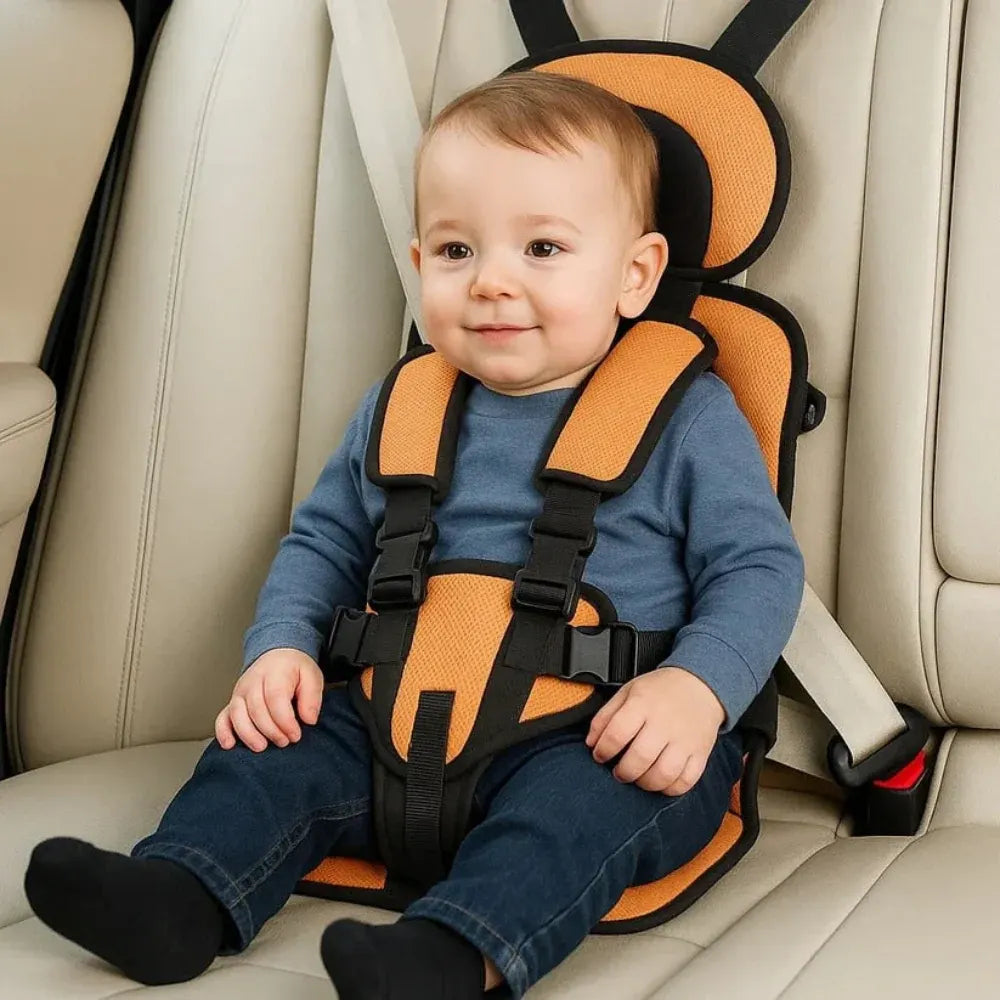 Portable Child Booster with Travel Safety Harness for Car Seats