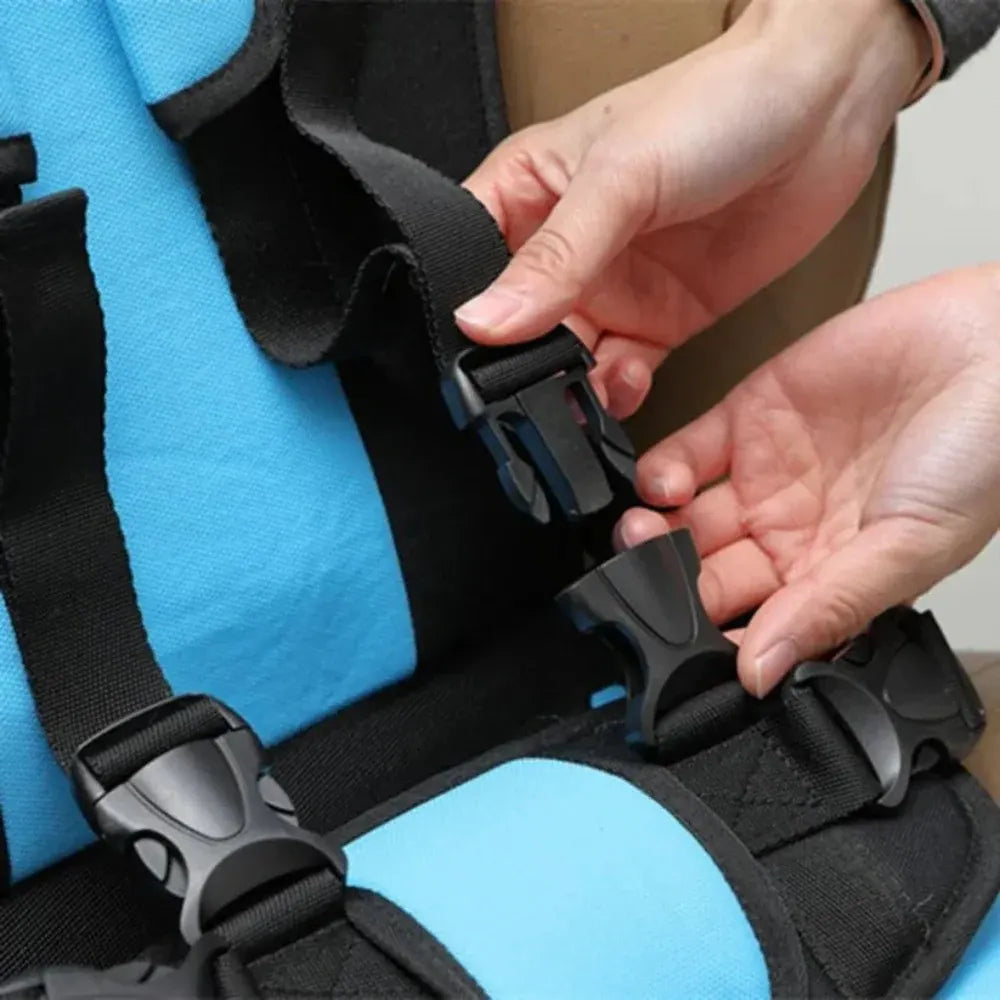 Portable Child Booster with Travel Safety Harness for Car Seats