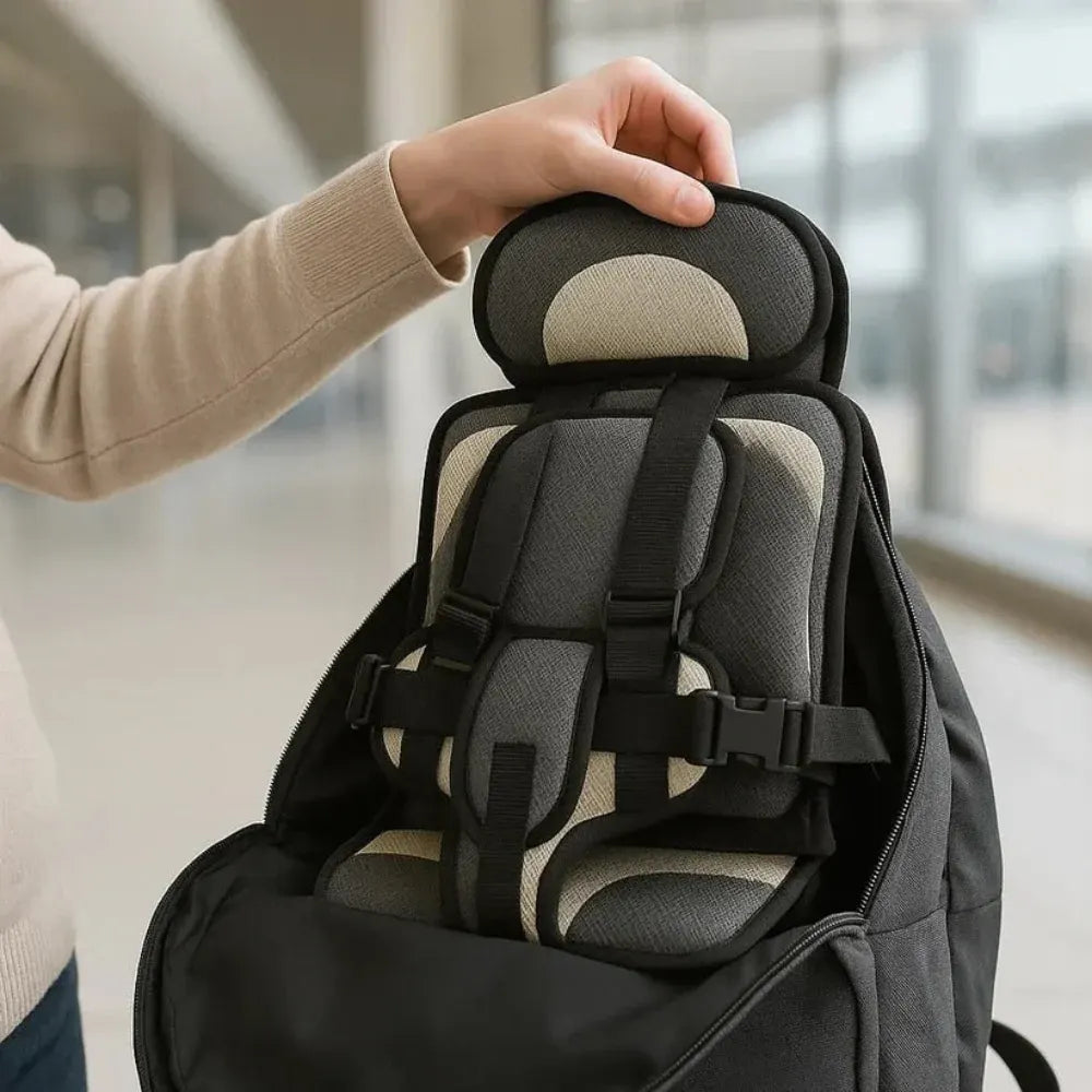 Portable Child Booster with Travel Safety Harness for Car Seats