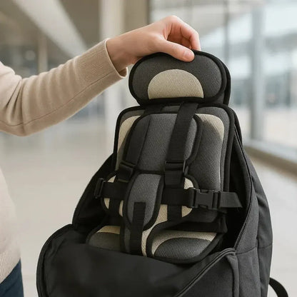 Portable Child Booster with Travel Safety Harness for Car Seats