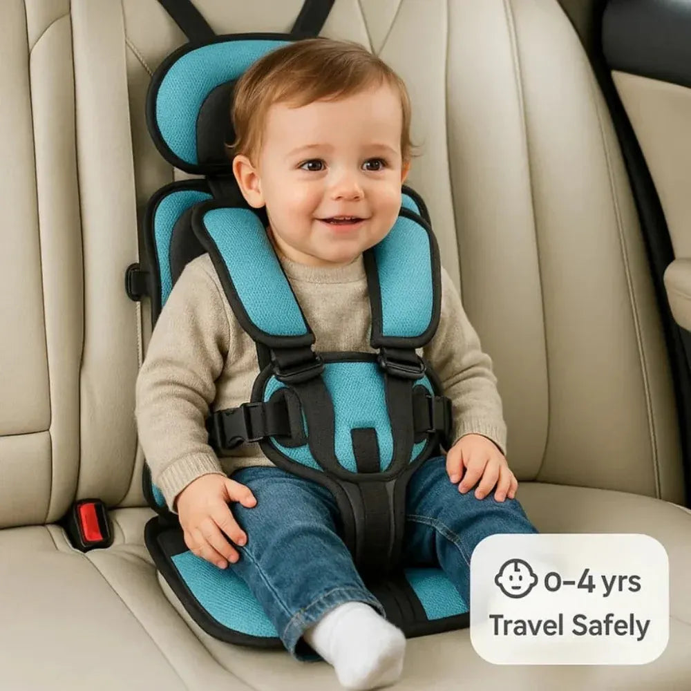 Portable Child Booster with Travel Safety Harness for Car Seats