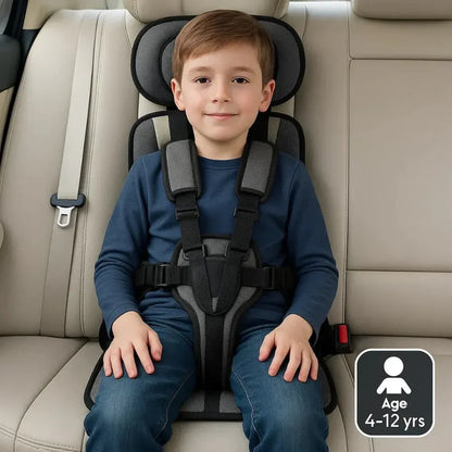 Portable Child Booster with Travel Safety Harness for Car Seats
