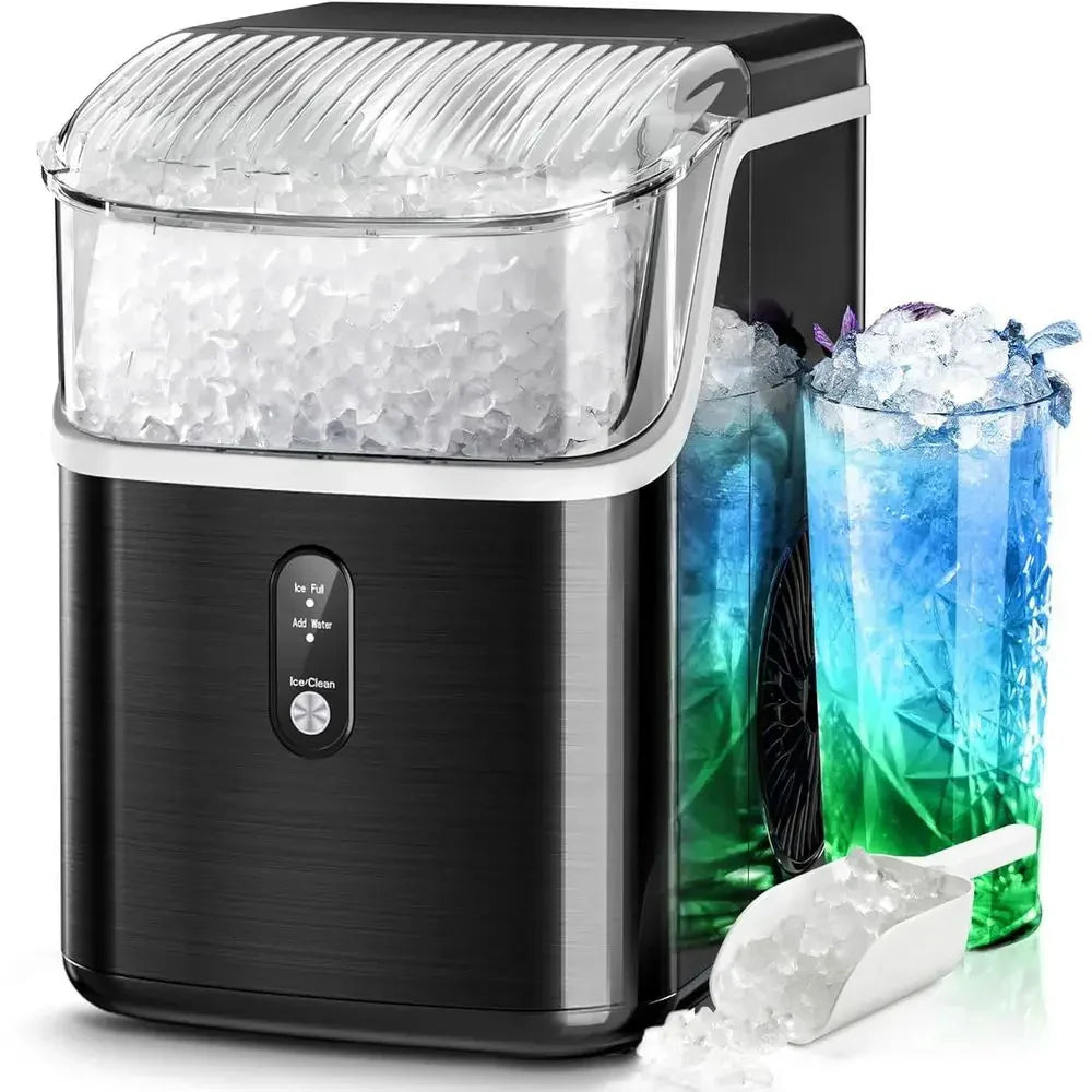 Portable Compact Countertop Nugget Ice Maker with Fast Chewable Production