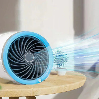 Portable Cooling Fan with LED Lights and Ice Packs for Room