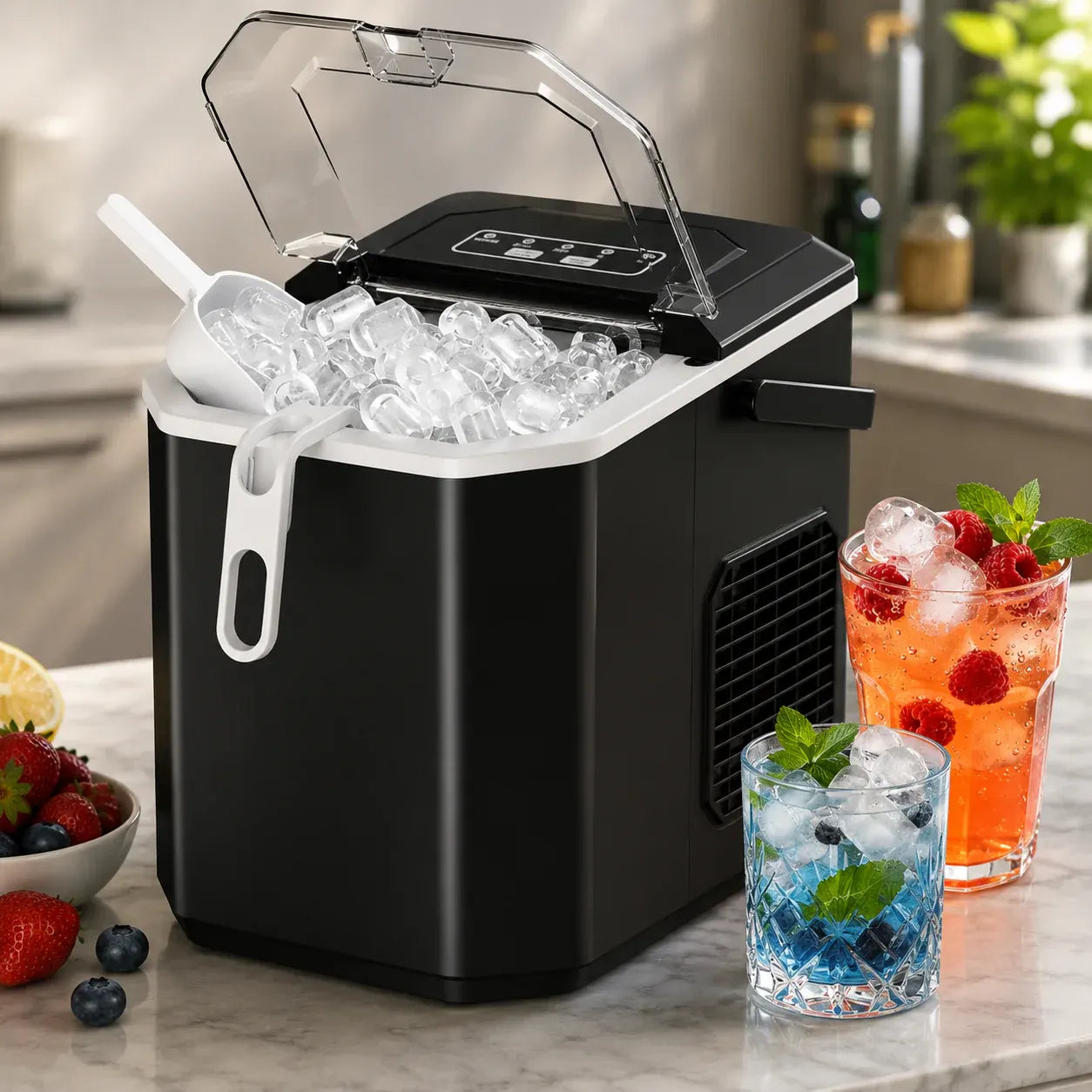Portable Countertop Ice Maker Machine with Cooling Function