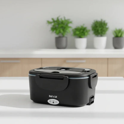 Portable Electric Heated Lunch Box Stainless Steel Food Container