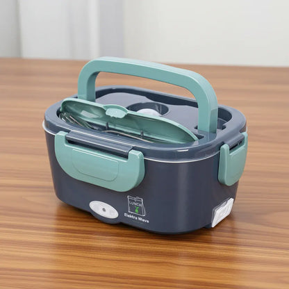 Portable Electric Heated Lunch Box Stainless Steel Food Container