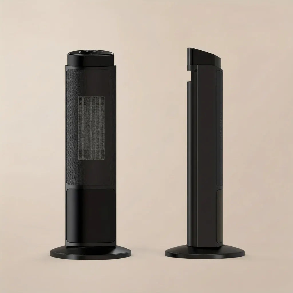 Portable Electric Space Heater with Remote-Controlled Warm Air Blower