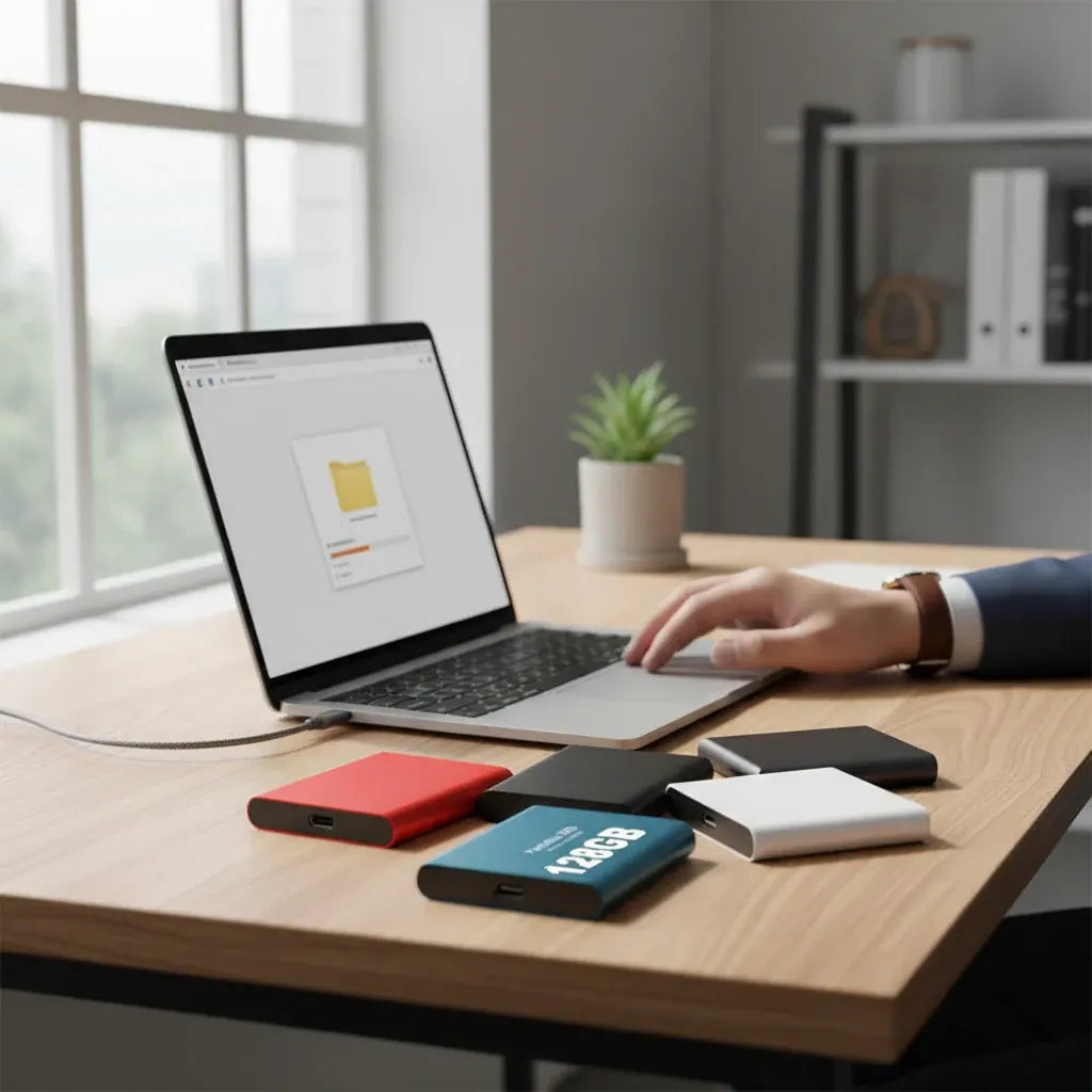 Portable External SSD Drive - Plug & Play USB Storage