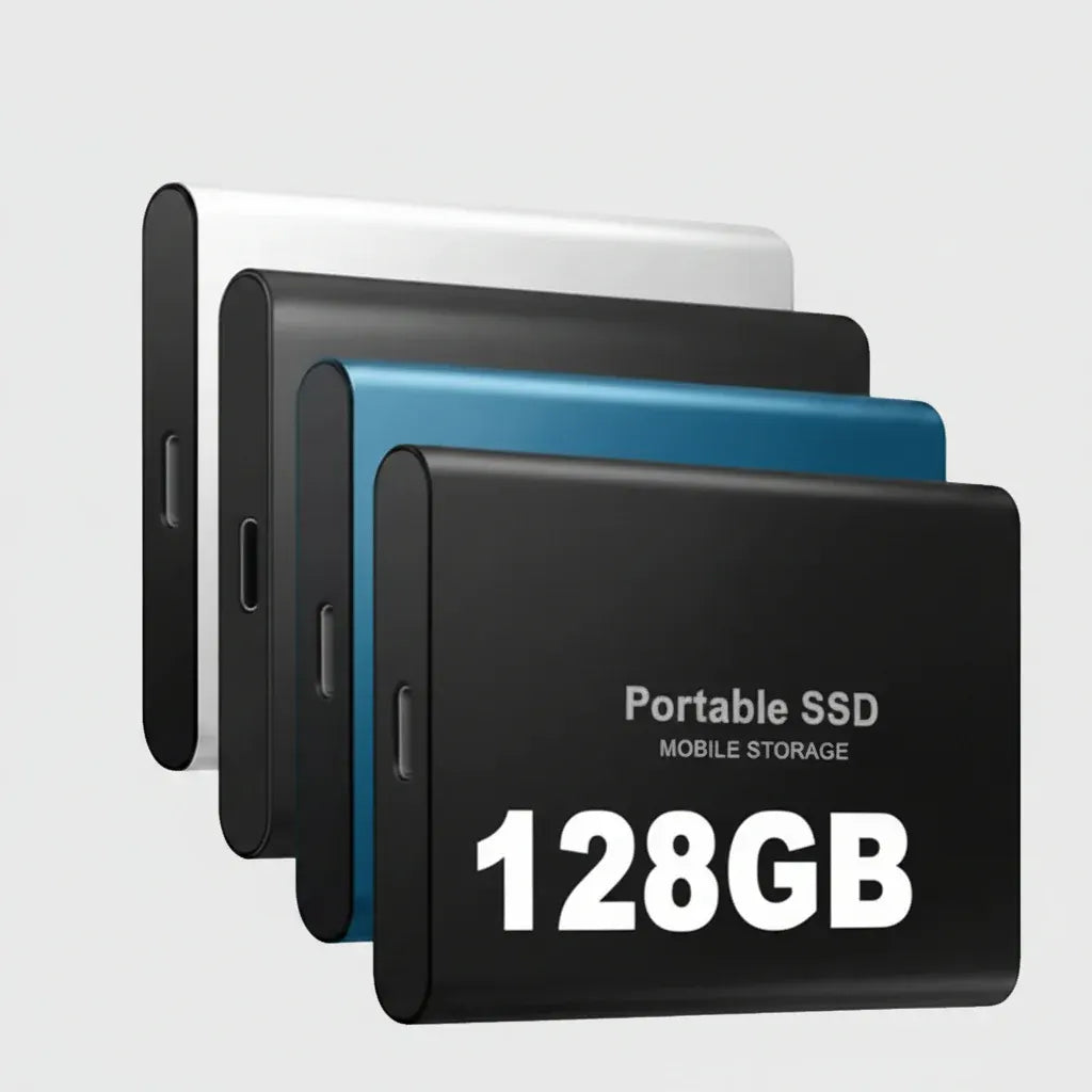 Portable External SSD Hard Drive 128GB - Plug & Play USB Storage