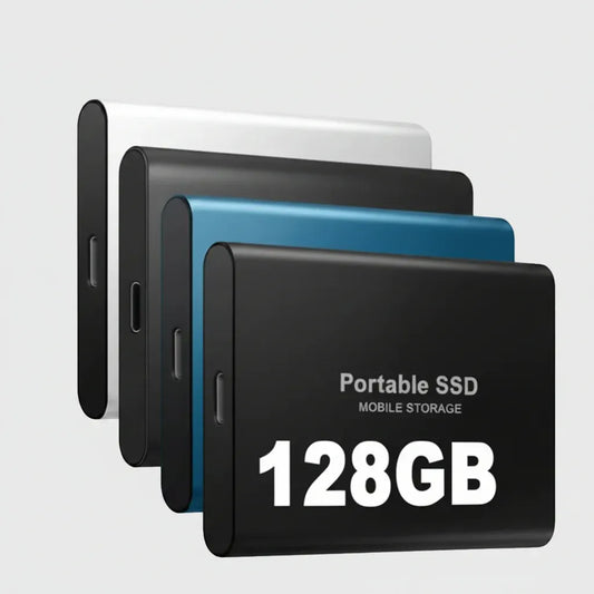Portable External SSD Hard Drive 128GB - Plug & Play USB Storage