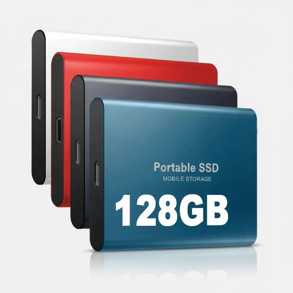 Portable External SSD Hard Drive 128GB - Plug & Play USB Storage