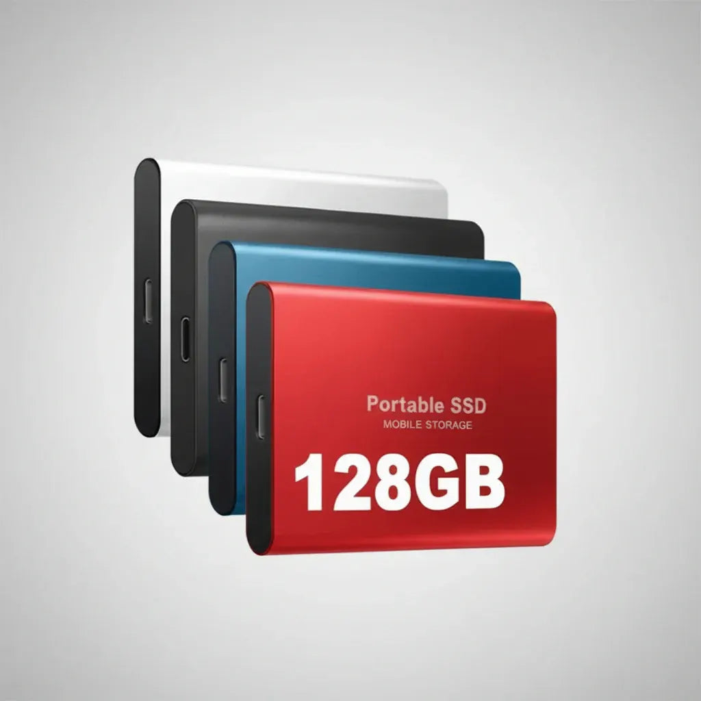 Portable External SSD Hard Drive 128GB - Plug & Play USB Storage