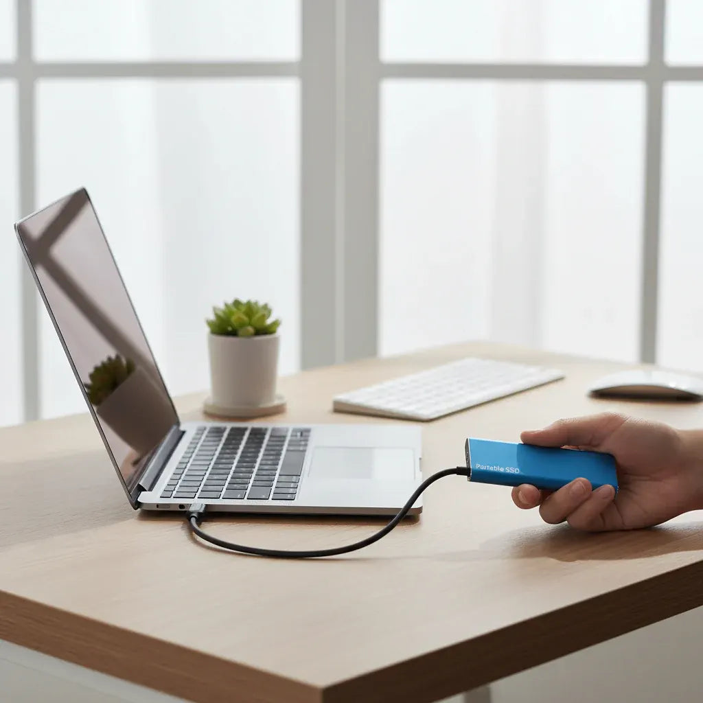 Portable External SSD - Plug and Play High-Speed USB Hard Drive