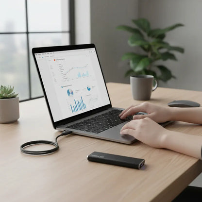 Portable External SSD - Plug and Play High-Speed USB Hard Drive