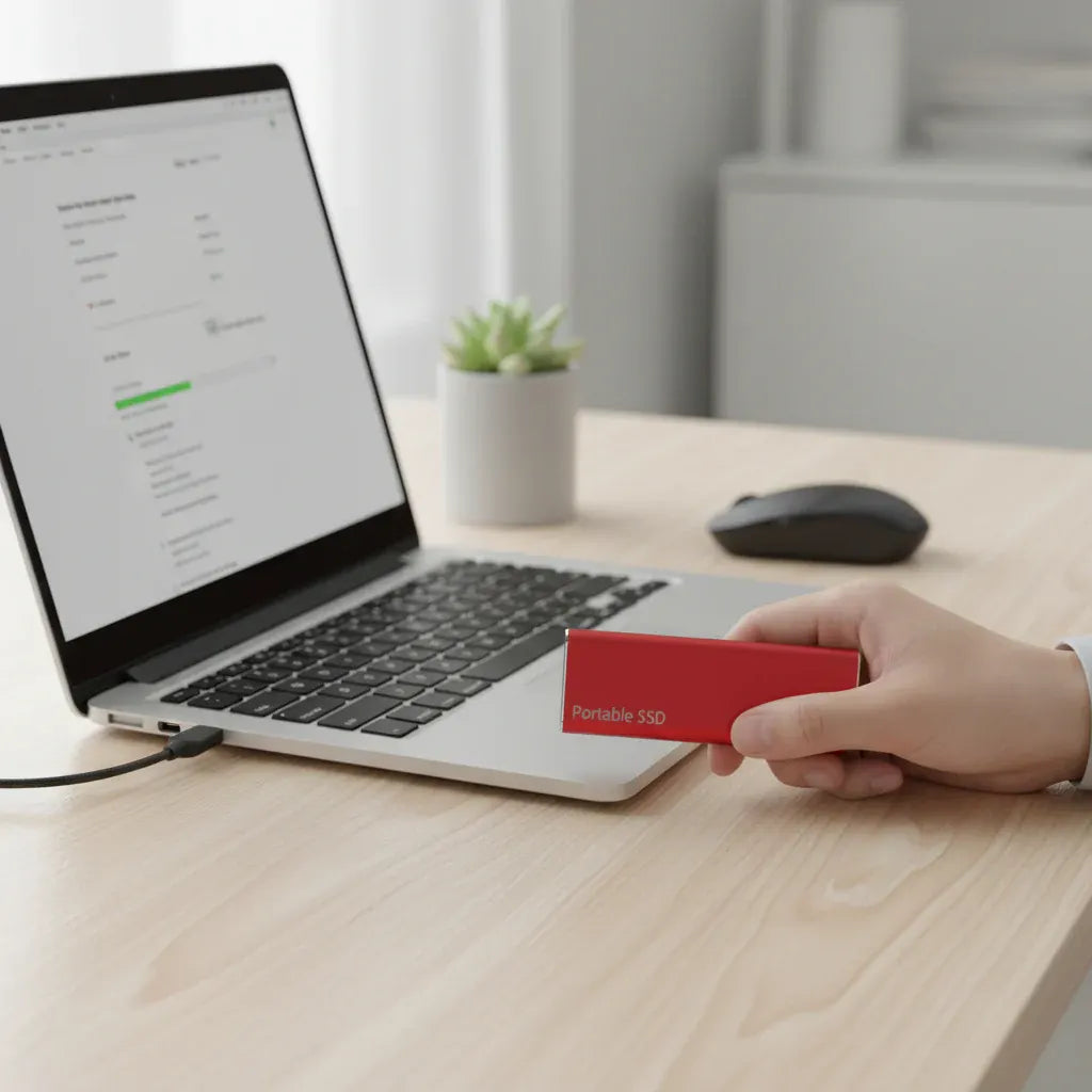 Portable External SSD - Plug and Play High-Speed USB Hard Drive