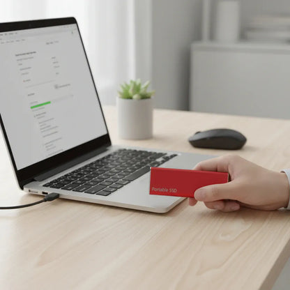 Portable External SSD - Plug and Play High-Speed USB Hard Drive