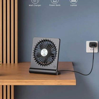 Portable Foldable USB Desktop Clip Fan with Compact Cooling Design