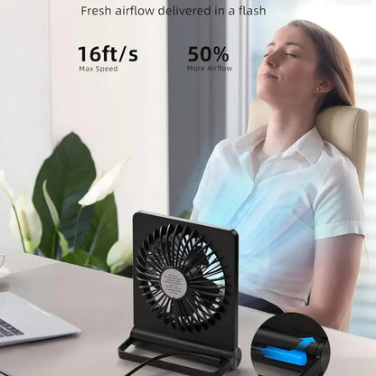Portable Foldable USB Desktop Clip Fan with Compact Cooling Design
