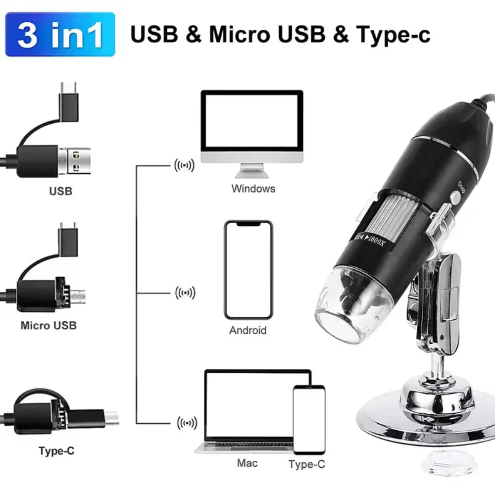Portable Handheld USB Digital Microscope HD Magnifier for Phones