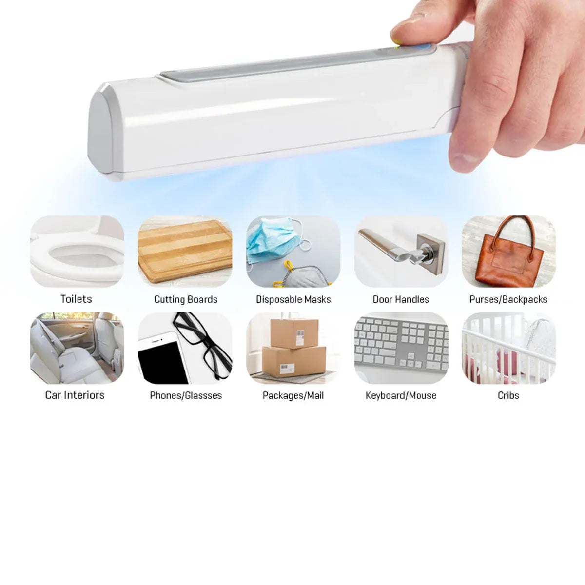 Portable Handheld UV Light Wand for Surface Sanitizing