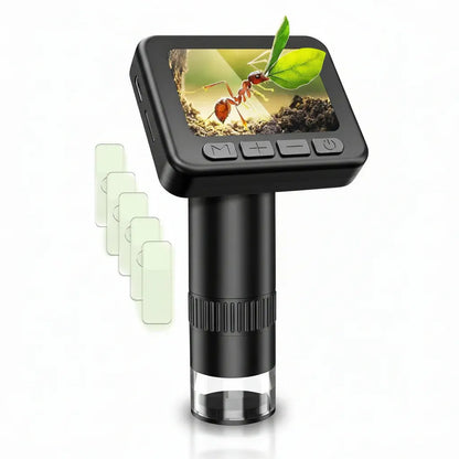Portable HD Digital Microscope with Screen for Kids Science Learning Camera