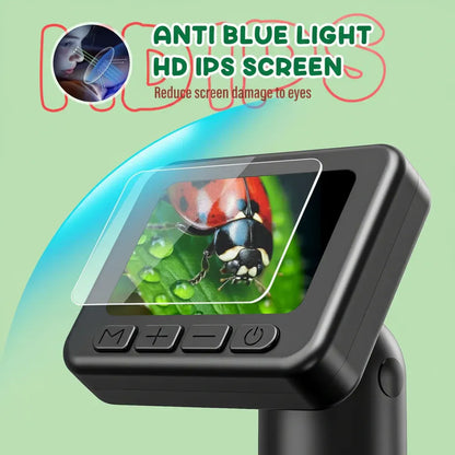 Portable HD Digital Microscope with Screen for Kids Science Learning Camera