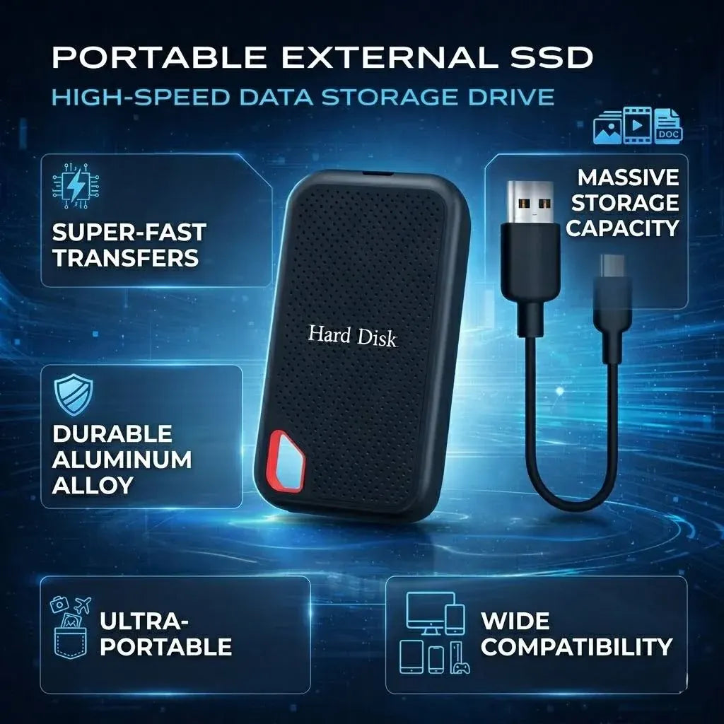 Portable High-Speed SSD External Storage Drive
