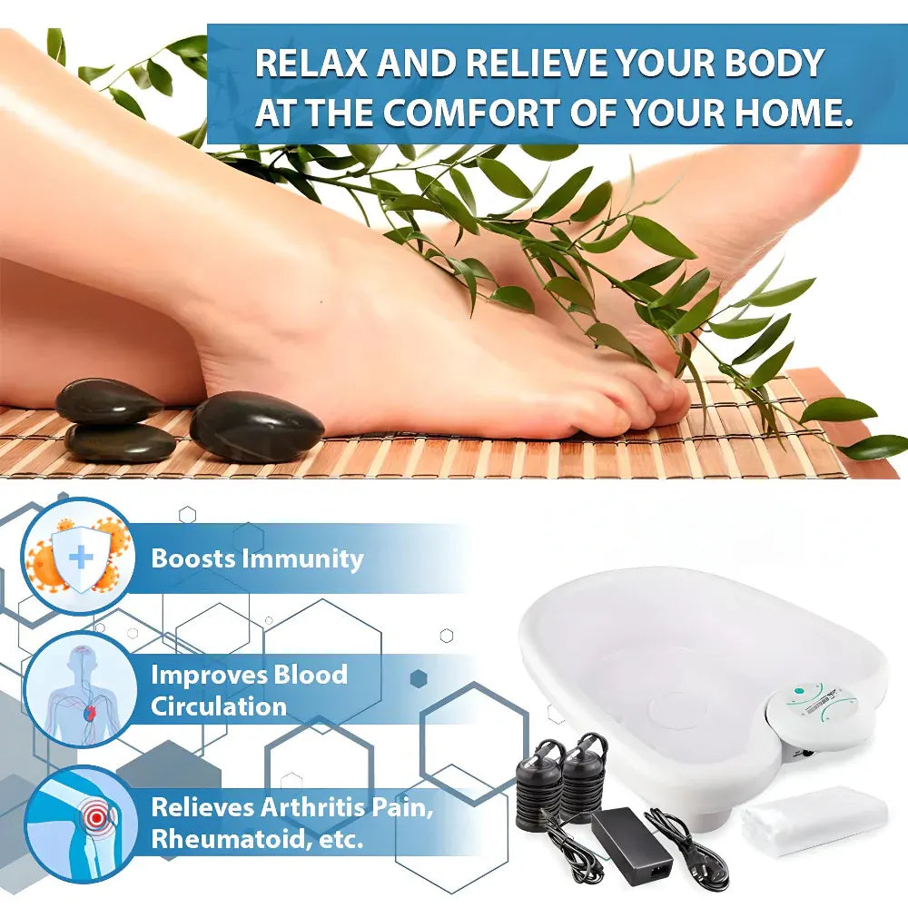 Portable Ionic Foot Detox Spa Basin Unit for Home Use