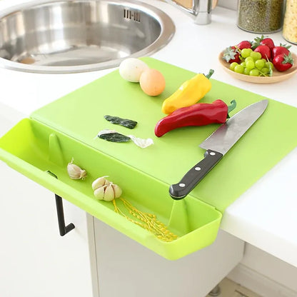 Portable Kitchen Cutting Board 2-in-1 with Built-In Storage Box & Food Container