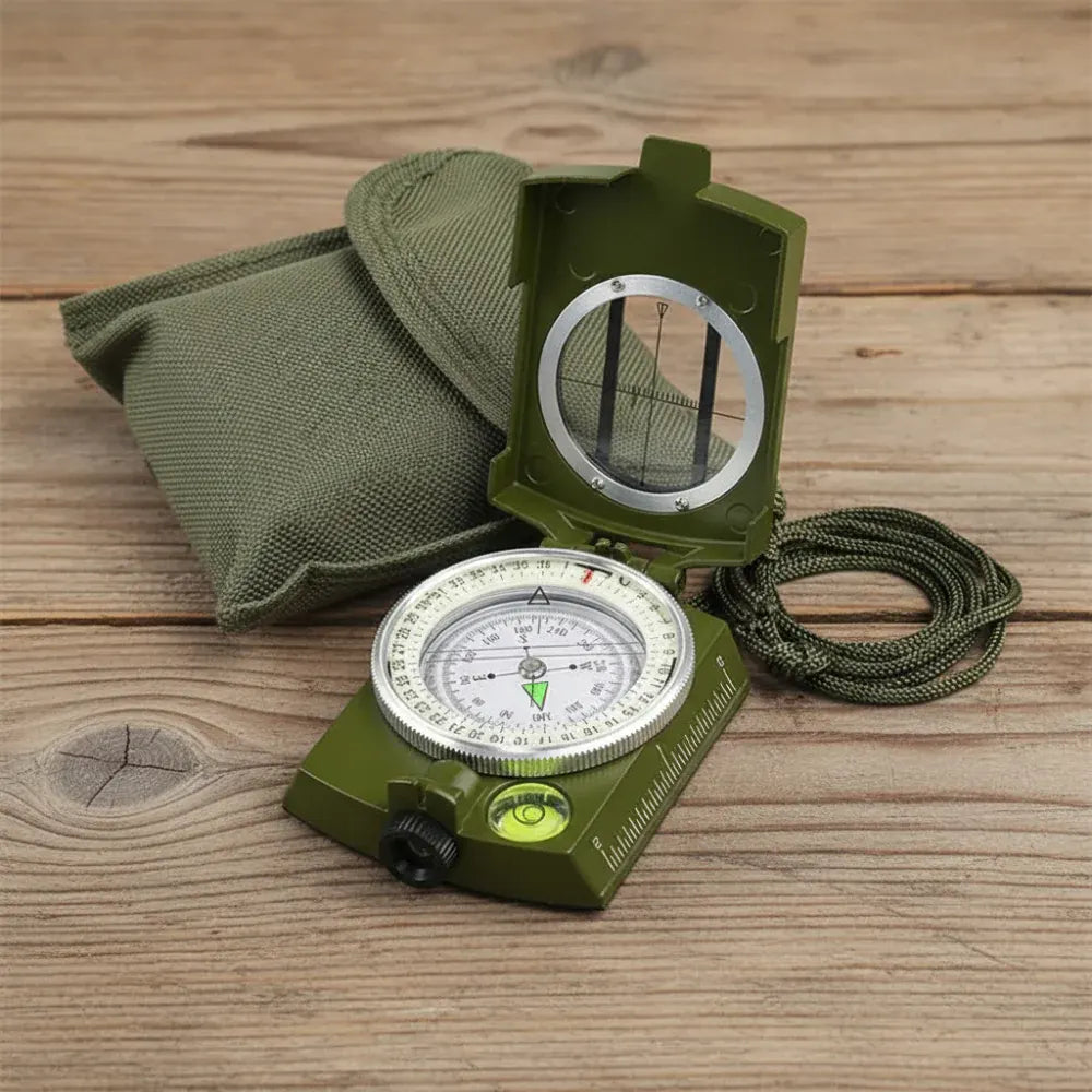 Portable Lensatic Compass for Outdoor Hiking Navigation