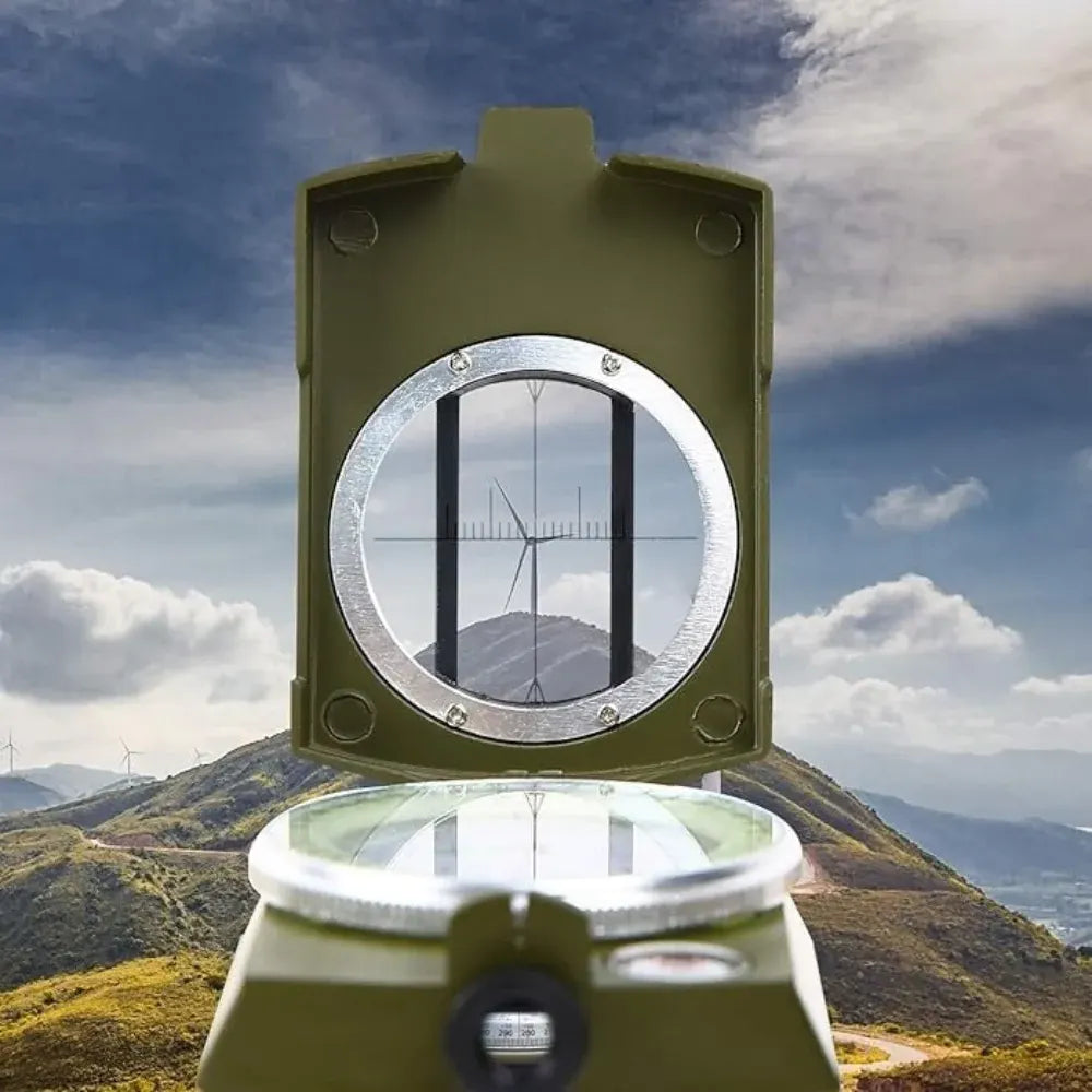 Portable Lensatic Compass for Outdoor Hiking Navigation