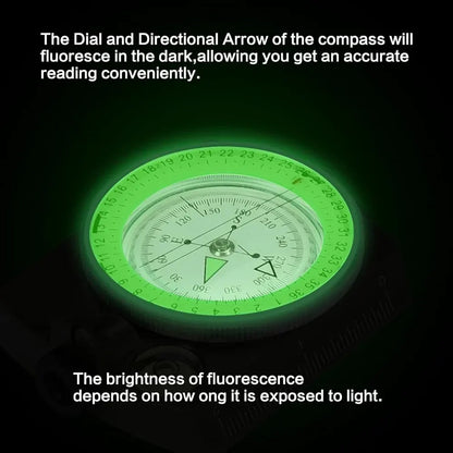 Portable Lensatic Compass for Outdoor Hiking Navigation