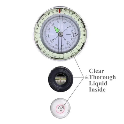 Portable Lensatic Compass for Outdoor Hiking Navigation