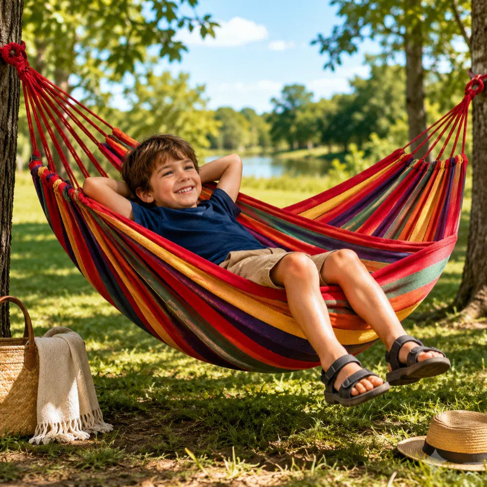 Portable Lightweight Mesh Camping Hammock for Travel & Outdoor Hiking