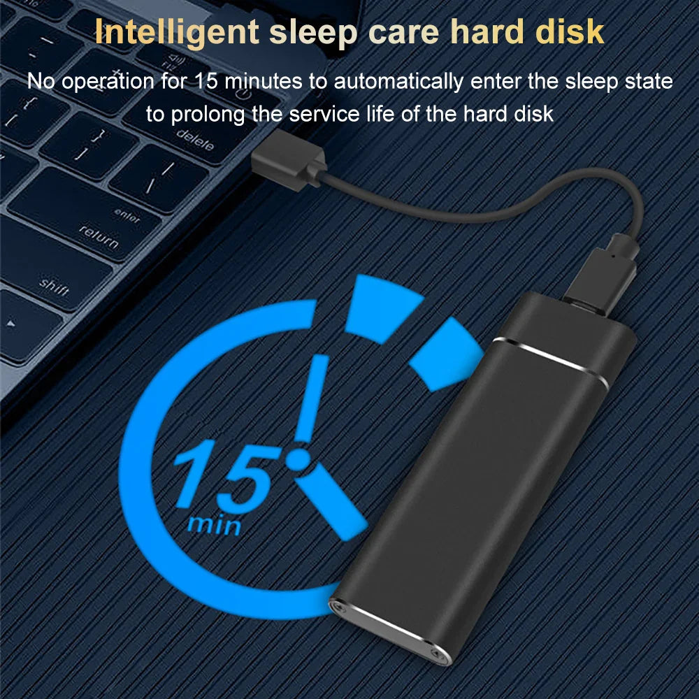 Portable M.2 SSD Enclosure with USB 3.1 External Case