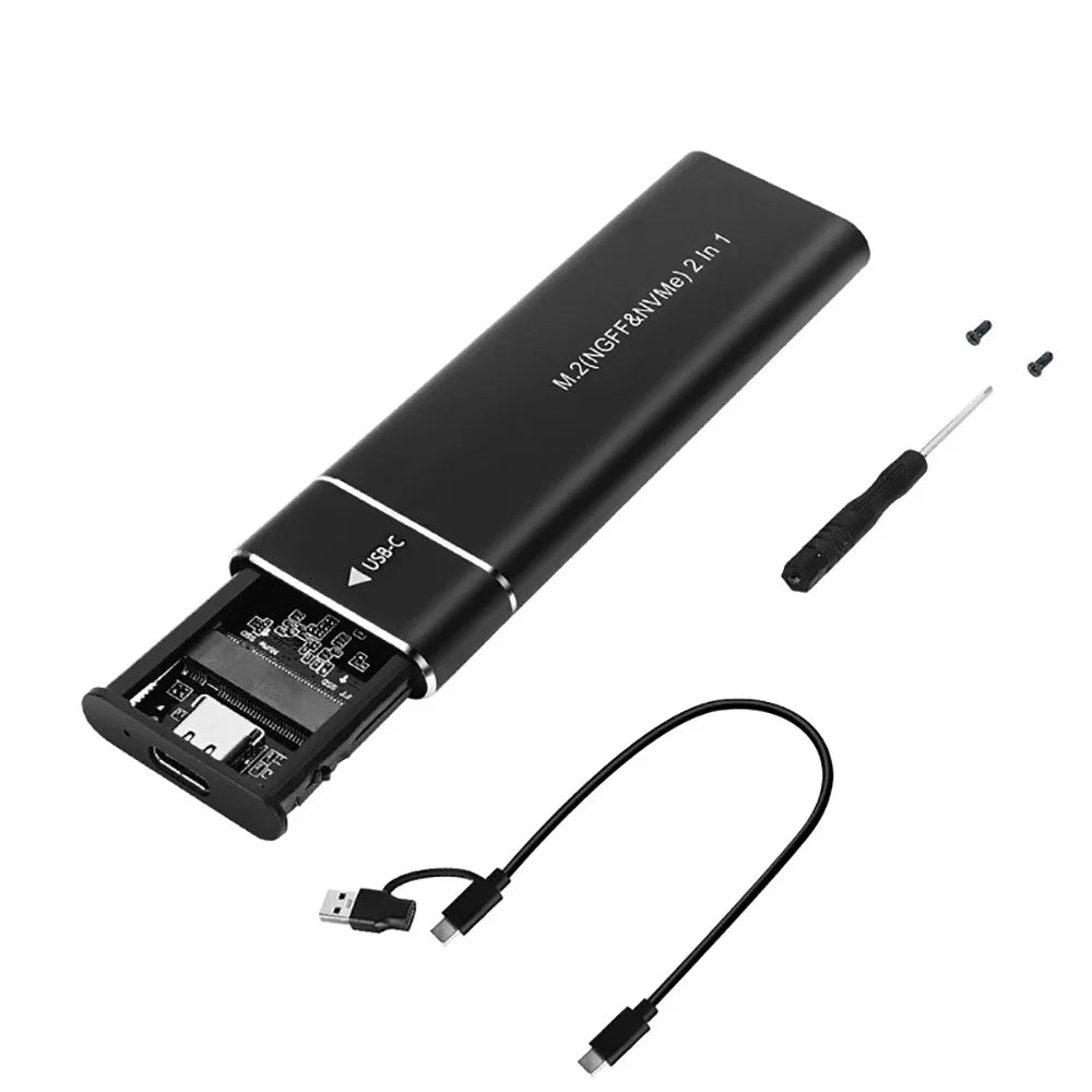 Portable M.2 SSD Enclosure with USB 3.1 External Case