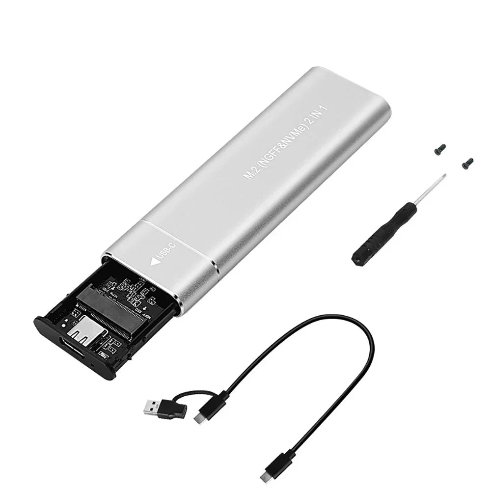 Portable M.2 SSD Enclosure with USB 3.1 External Case