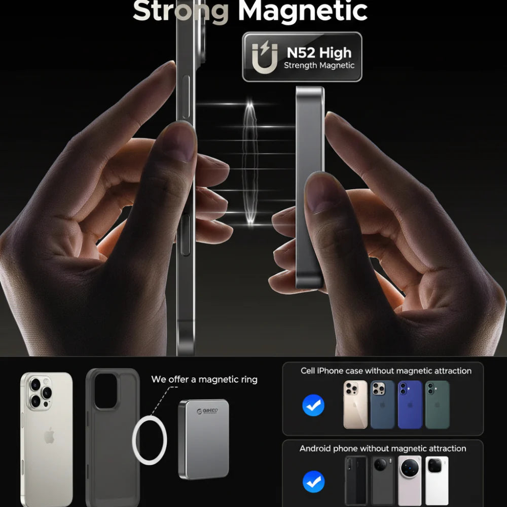 Portable Magnetic SSD External Hard Drive High-Speed Storage 120FPS