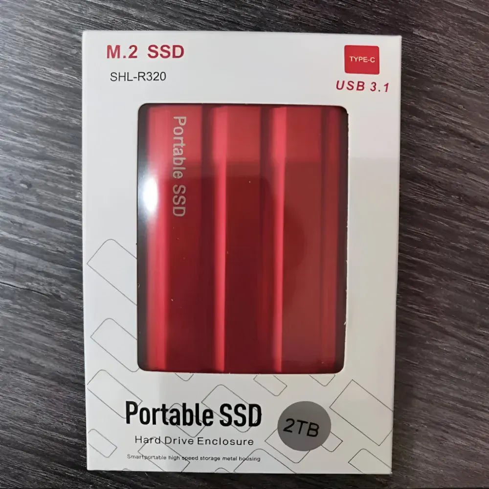 Portable Metal Enclosure External SSD Storage Drive