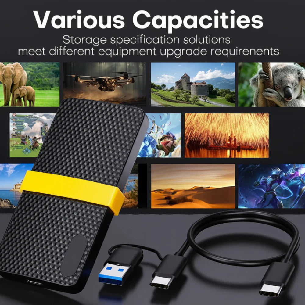 Portable Mini SSD USB 3.1 Type-C External Storage Drive