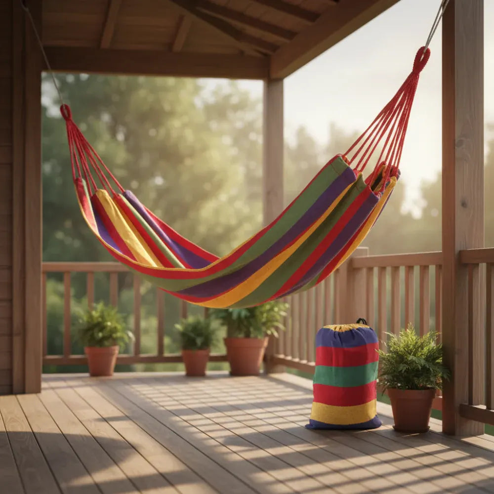 Portable Outdoor Camping Hammock with Tree Straps
