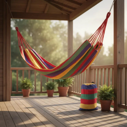 Portable Outdoor Camping Hammock with Tree Straps