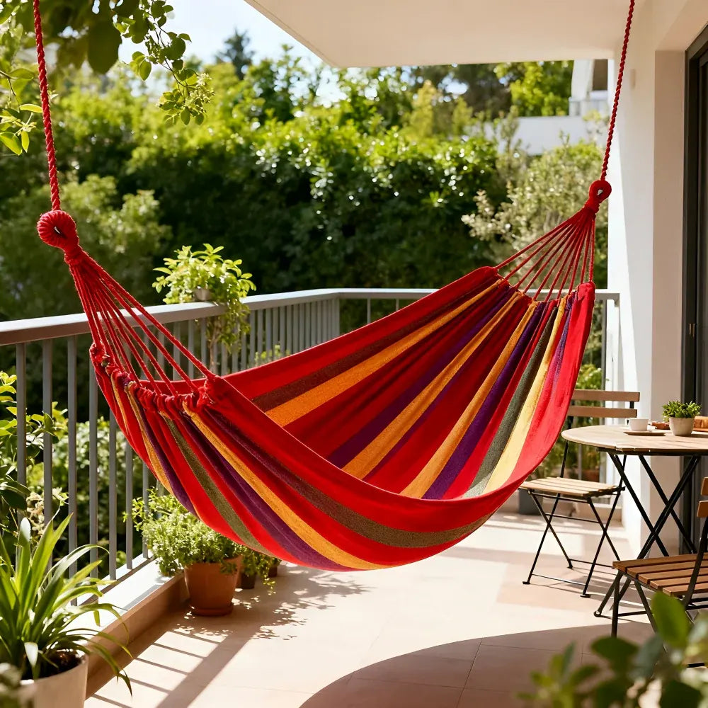 Portable Outdoor Camping Hammock with Tree Straps