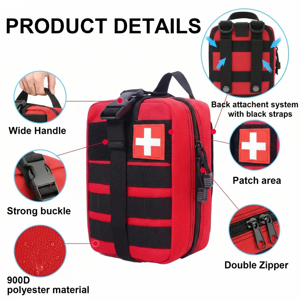 Portable Outdoor First Aid Emergency Survival Gear Kit
