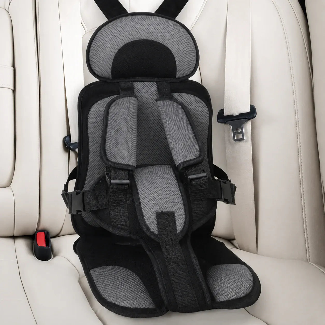 Portable Padded Travel Car Seat with 5-Point Safety Harness